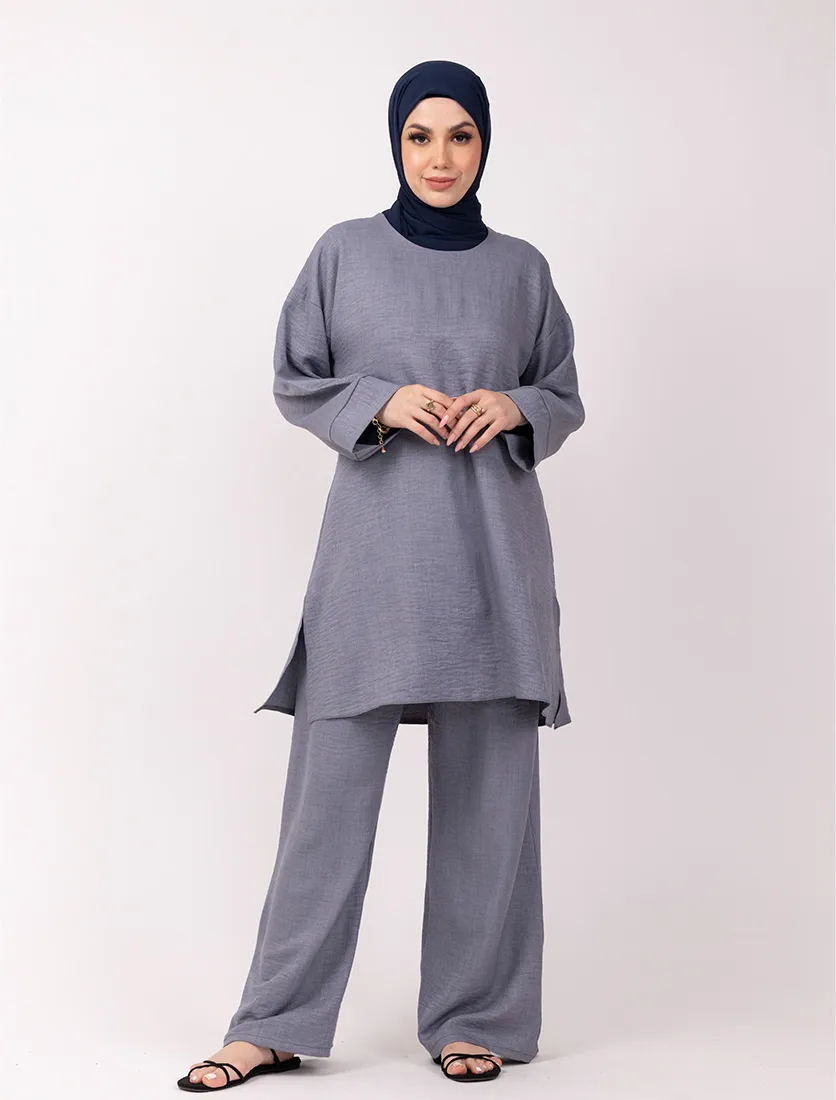 Denim Crêpey Co Ord Set